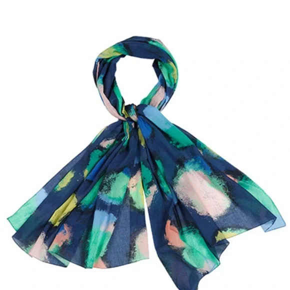 NWT Marimekko Multicolor Abstract Scarf - Picture 2 of 7